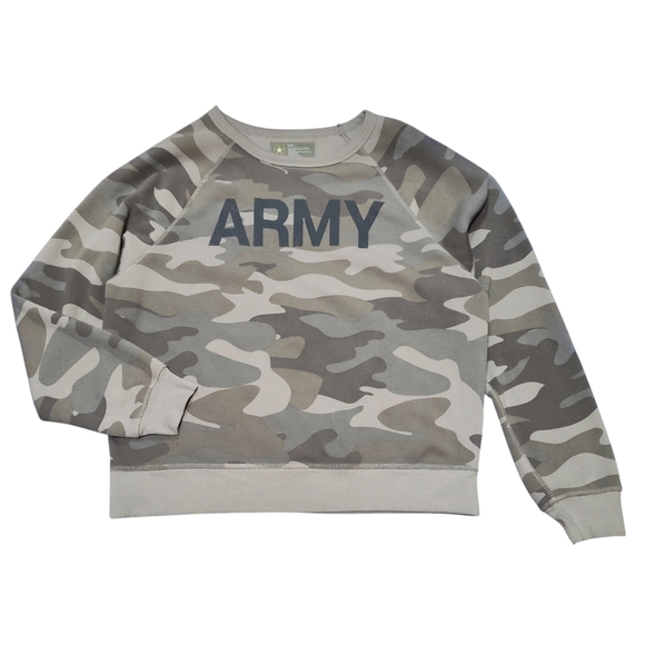 U.S. Army Graphic Sweatshirt Womens Size Small - Green Camo - Picture 3 of 7